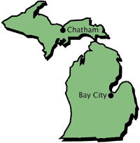 Map of the Great Lakes region
